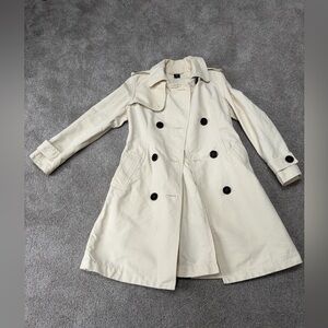 Gap Y2K Creme Trenchcoat 100 Cotton Size XS